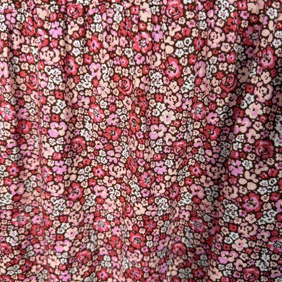 Lee Womens Floral Roses Button-Up Blouse Large 3/4 Sleeves Cotton Cottage Modest - Picture 7 of 9